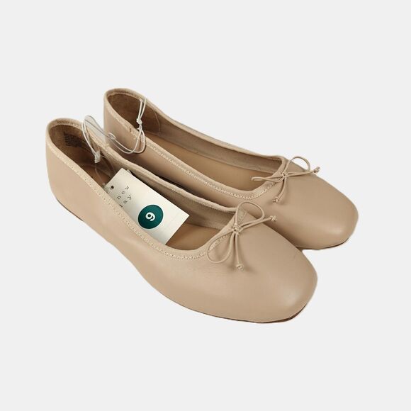 A New Day Jackie Beige Ballet Flats Memory Foam Insole Size 9.5 Cute Balletcore - Picture 1 of 9